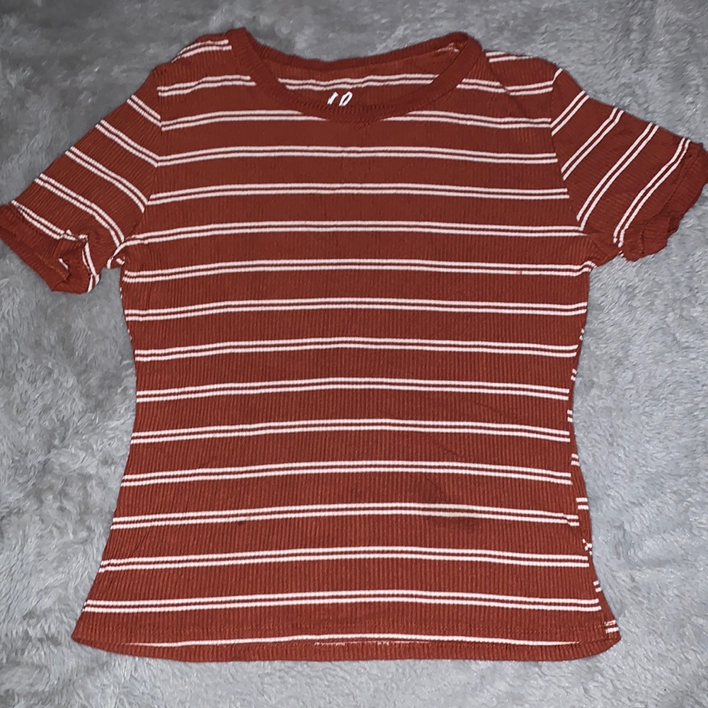 Orange striped Top